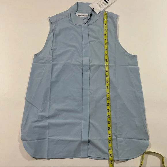 Ministry Of Supply Juno Mock Neck Tank Chambray Blue - Picture 8 of 10
